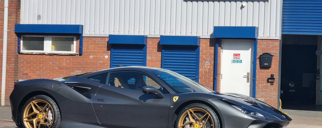 low profile tyres on a Ferrrri F8